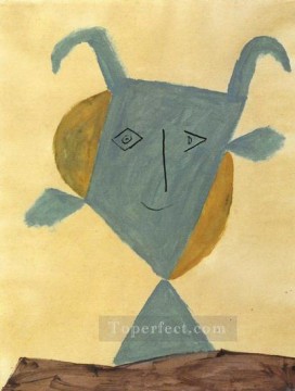 パブロ・ピカソ Painting - 緑の牧神の頭 1946年 パブロ・ピカソ